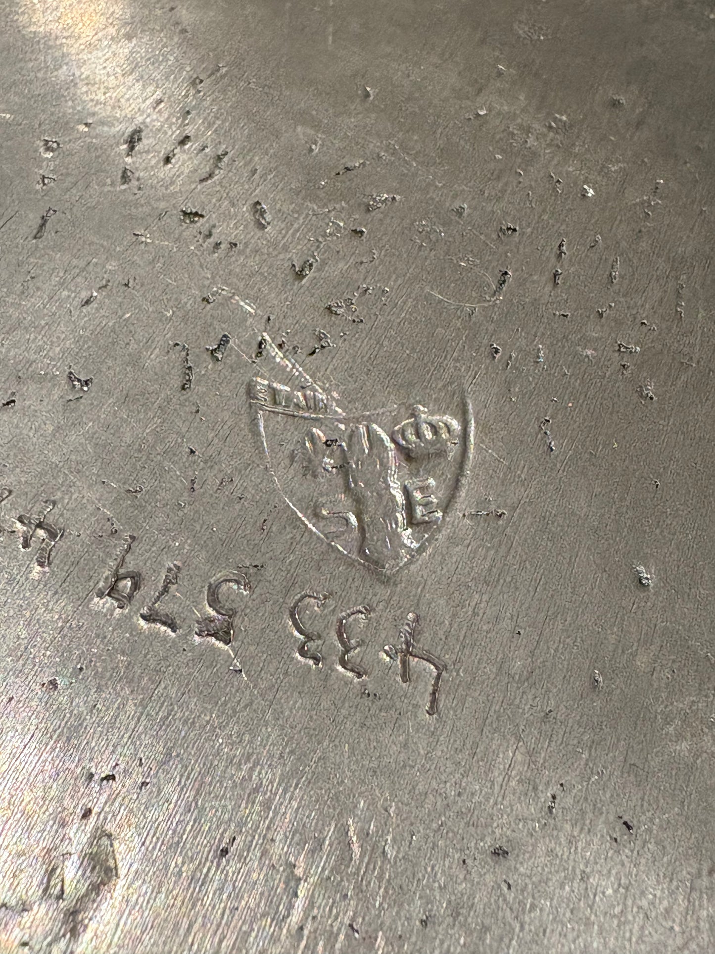 antique pewter plate