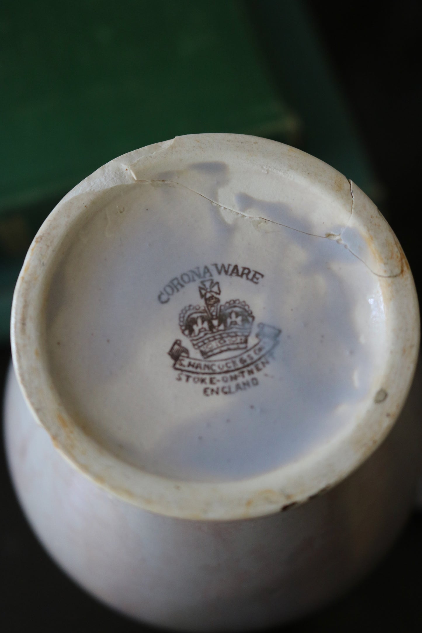 antique English jug 'Corona Ware' by S. Hancock & Sons