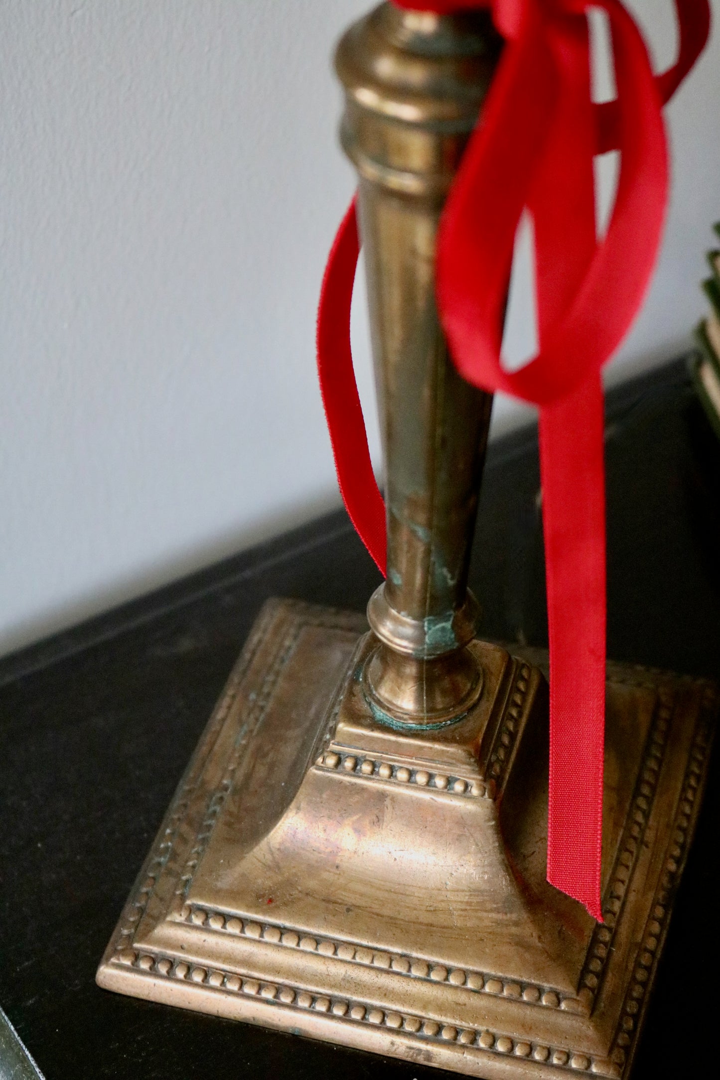 vintage brass candle holder