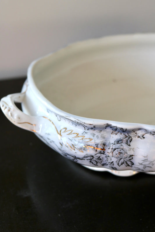 antique Bridgwood & Sons English transferware tureen