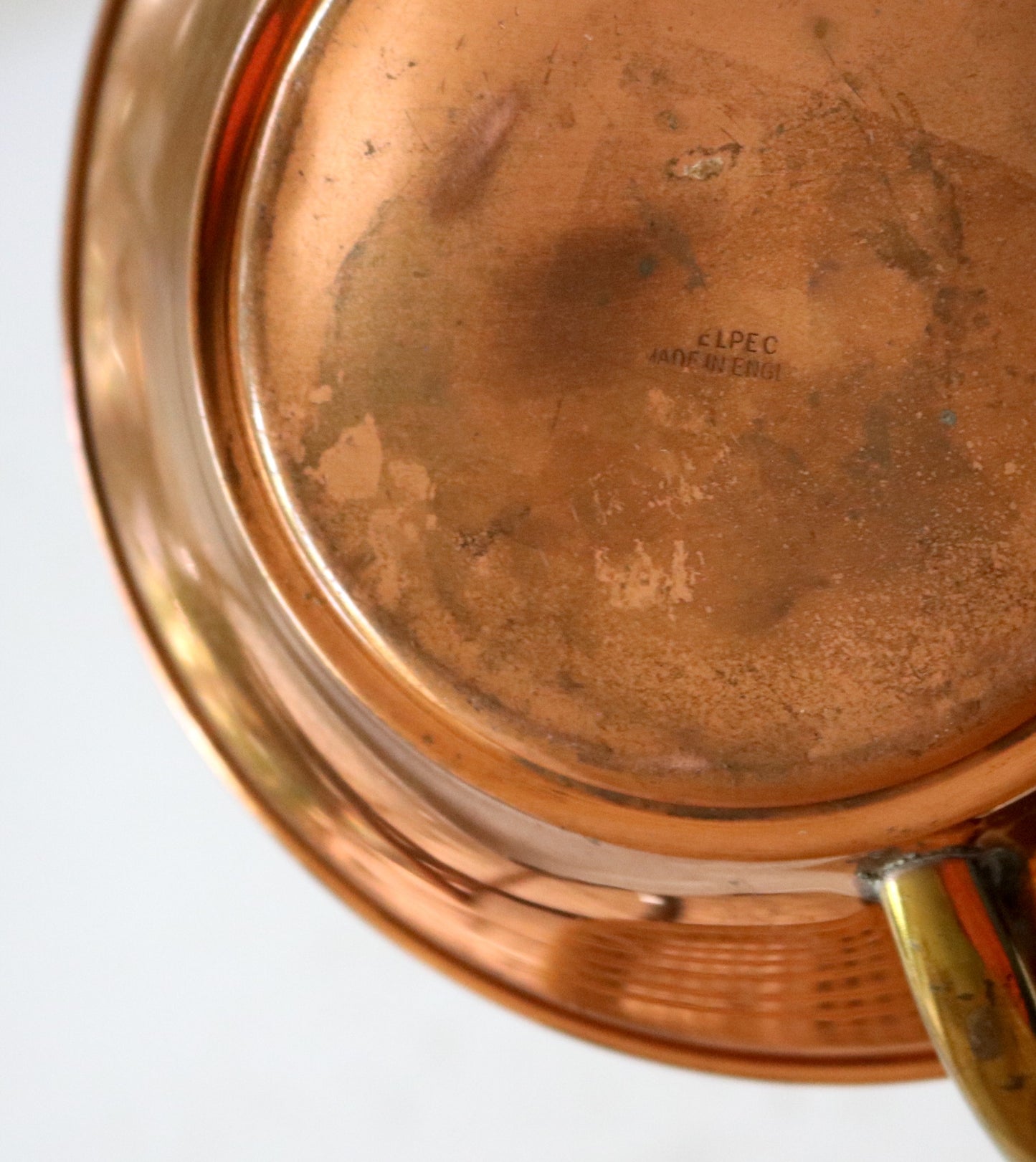 antique English copper and brass watering can