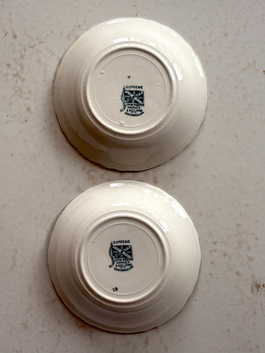 English transferware dishes 'JHW & Son' , set of two