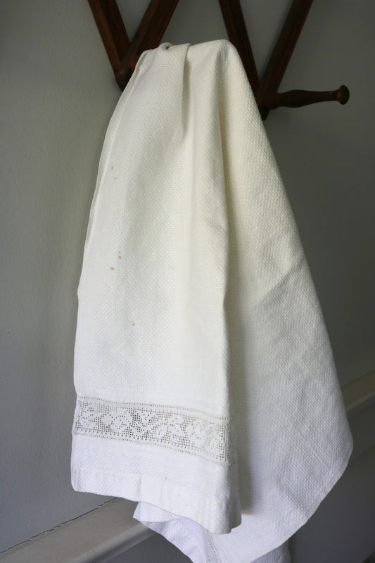 antique English hand towel