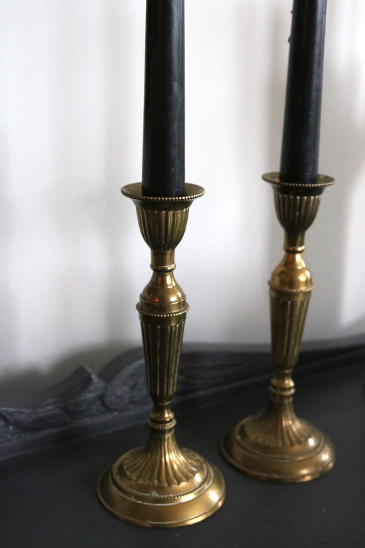 vintage brass candlesticks