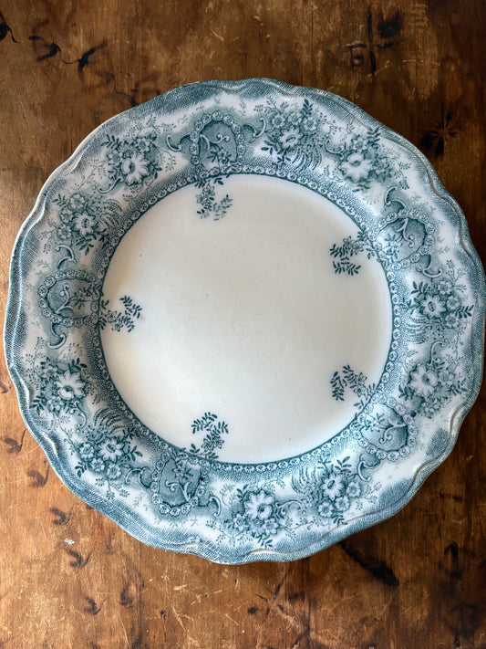 antique English 'Clive' Stanley Pottery Co. transferware plates - set of 2.