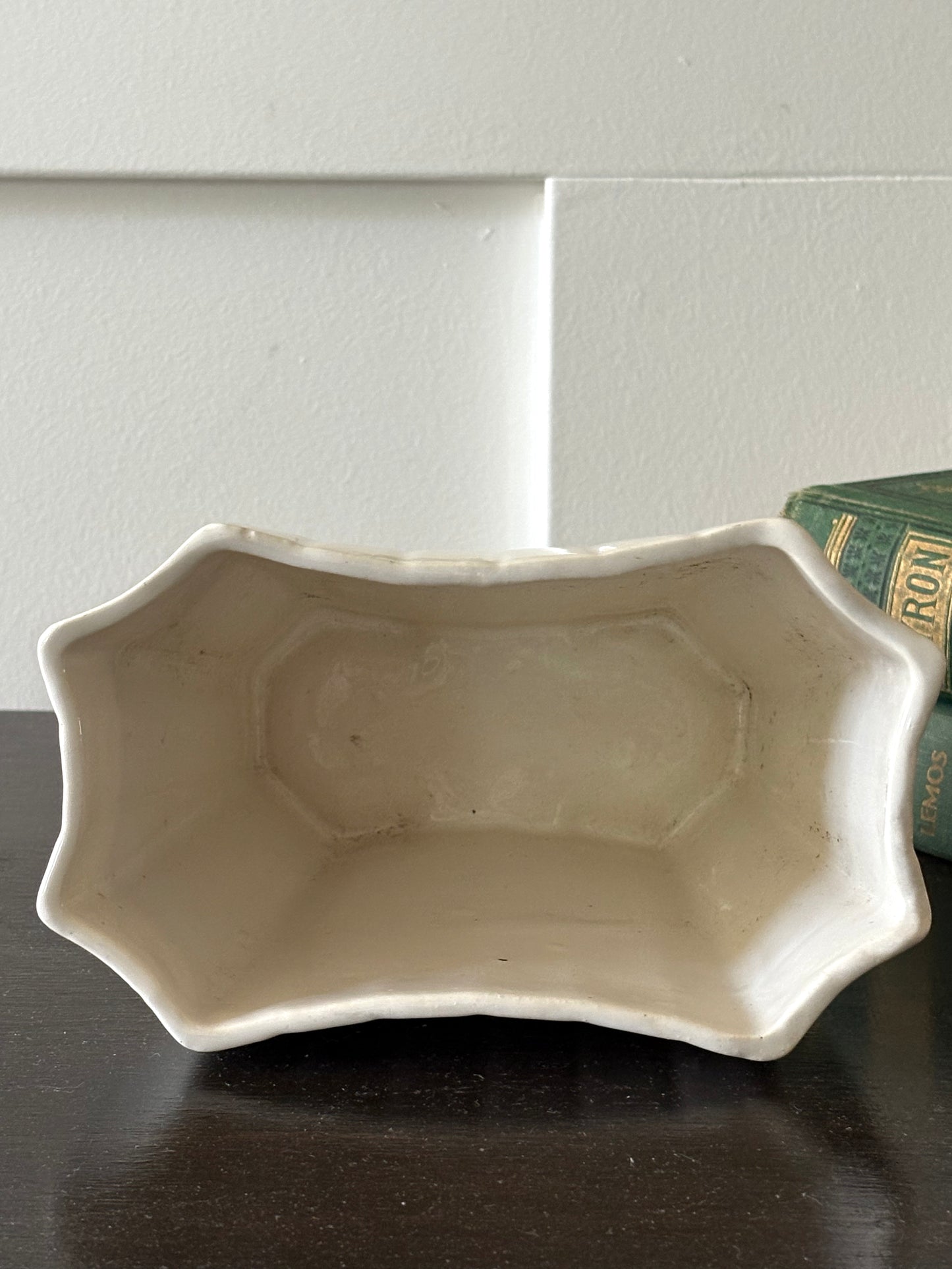 vintage cream white UPCO vase or planter