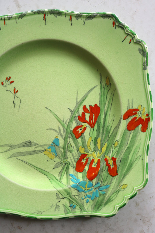 Antique Royal Winton and Grimwades England hand painted floral plate