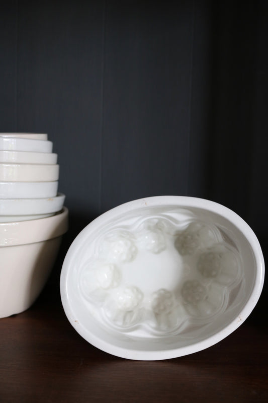 antique ironstone jelly mould or blancmange