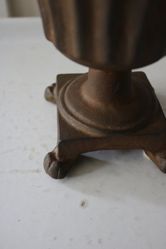 vintage tabletop cast iron garden urn