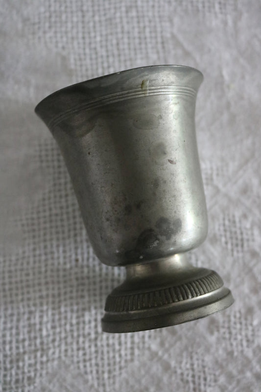 antique pewter cup