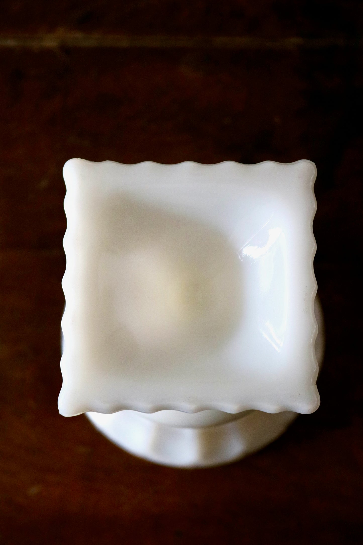 vintage milk glass planter vase