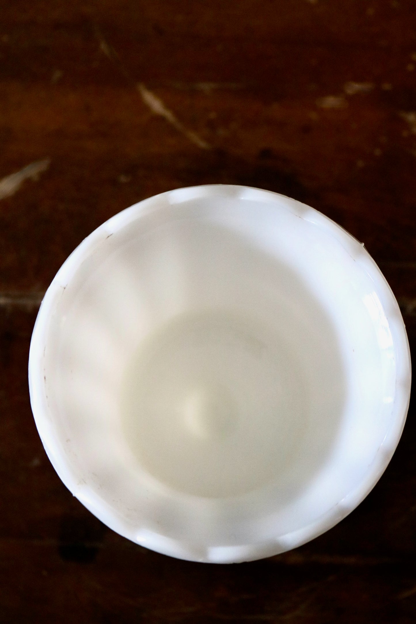 vintage milk glass planter vase