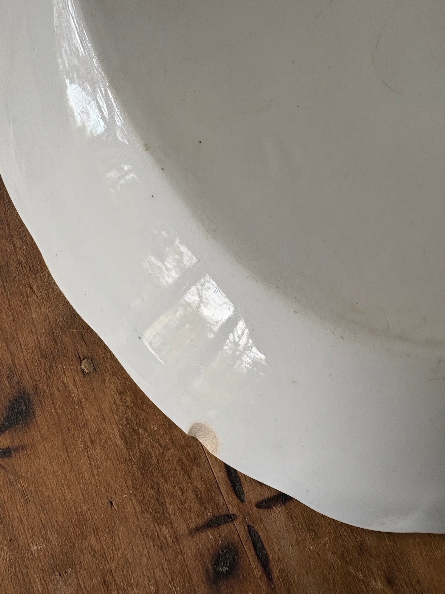 vintage teal blue transferware platter 'Clive' by Stanley Pottery England