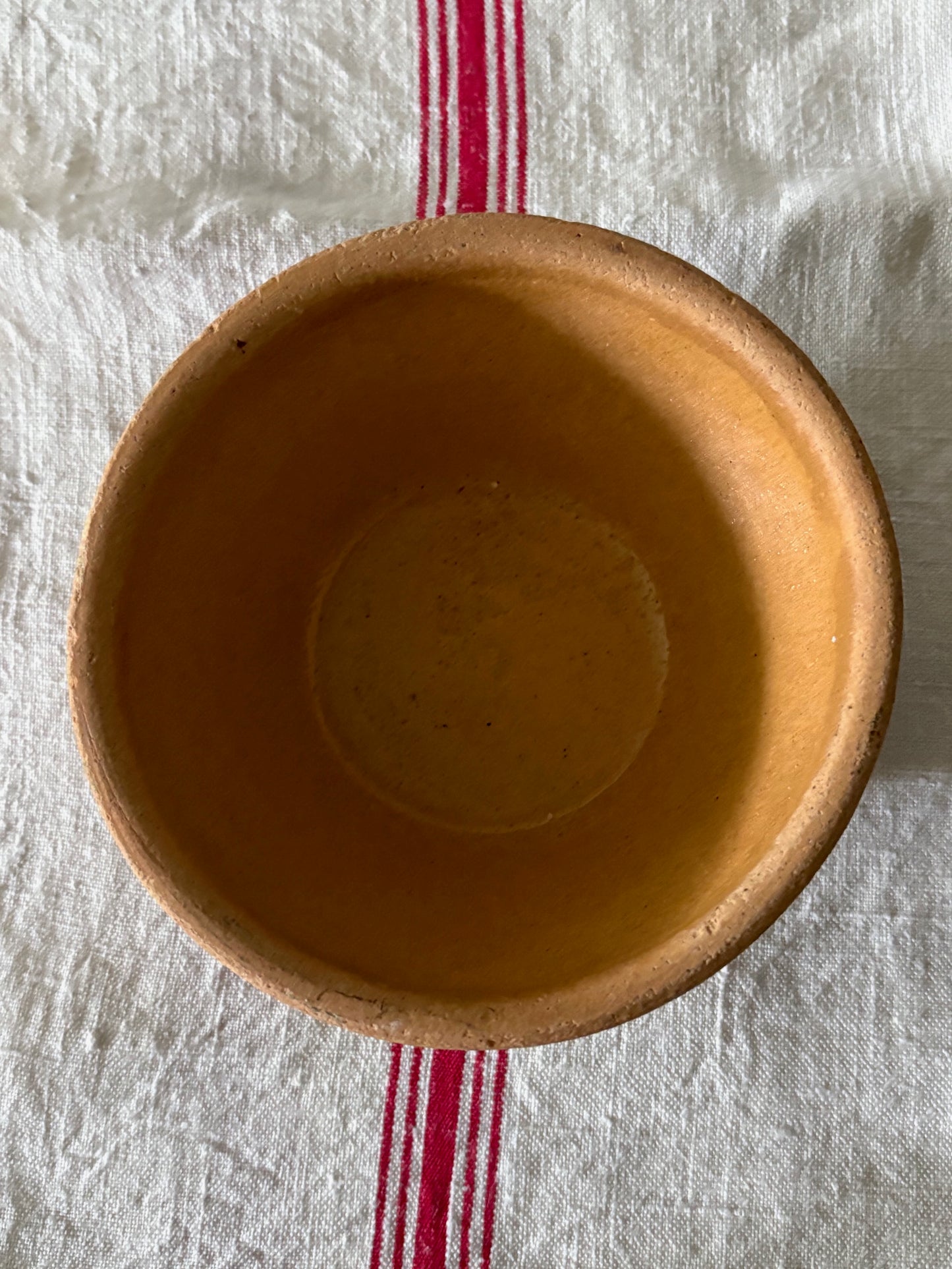 vintage French glazed stoneware bowl - pinch pot