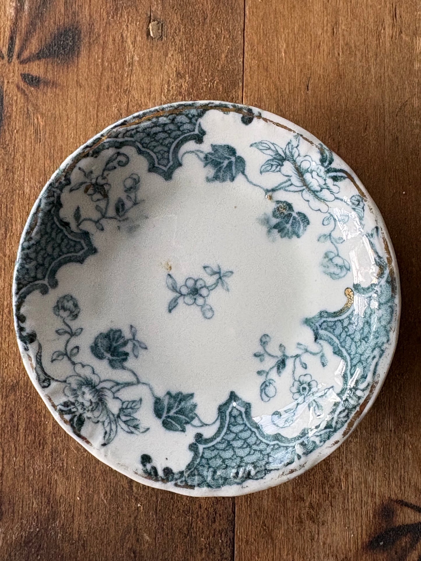 antique English transferware butter dish 'Sèvres' by J & G Meakin #1