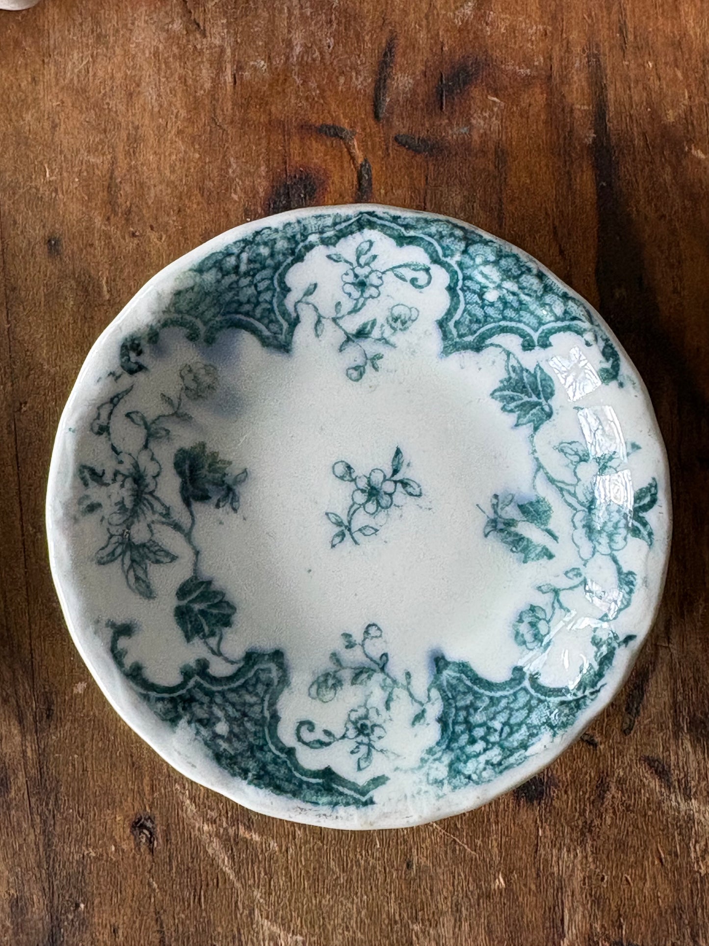antique English transferware butter dish 'Sèvres' by J & G Meakin #3