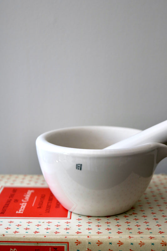 vintage apothecary mortar and pestle