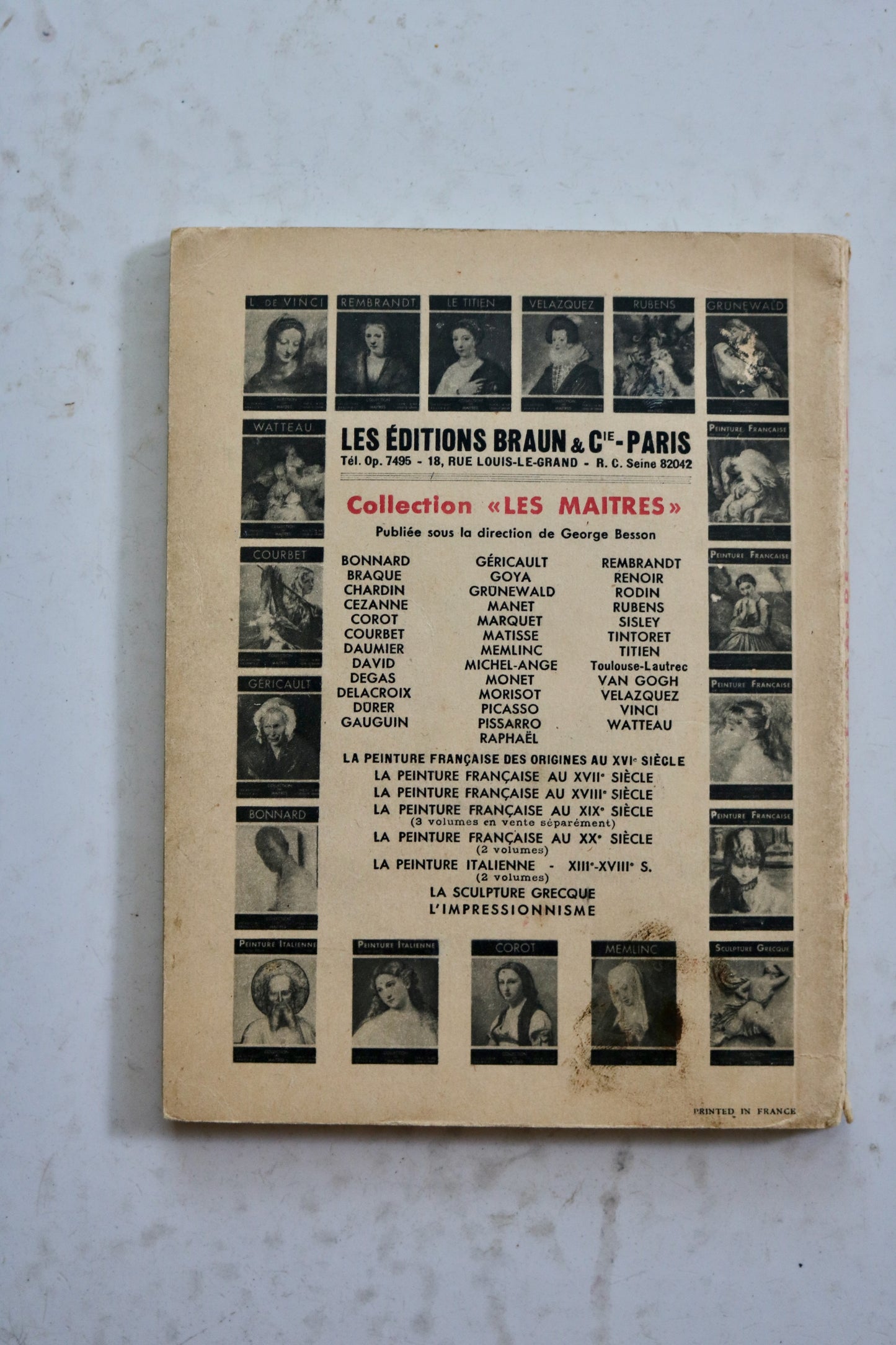 vintage French art book Peinture Flamande de 1550 a 1800, Collection Des Maitres, Les Editions BRAUN & Cie