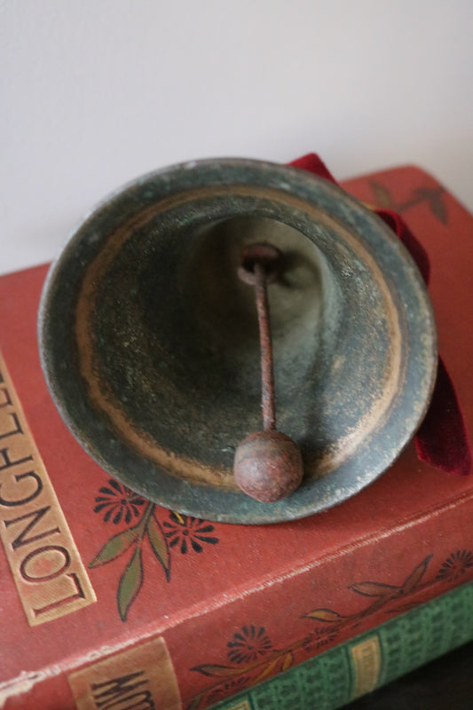 antique brass farm bell