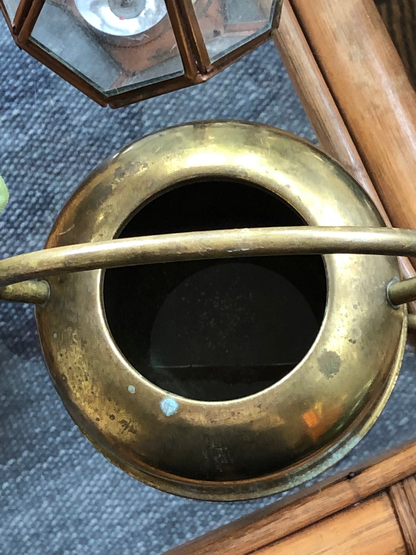 vintage brass watering can
