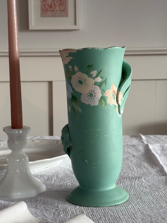 antique English hand painted Brentleigh Ware Flaxton vase
