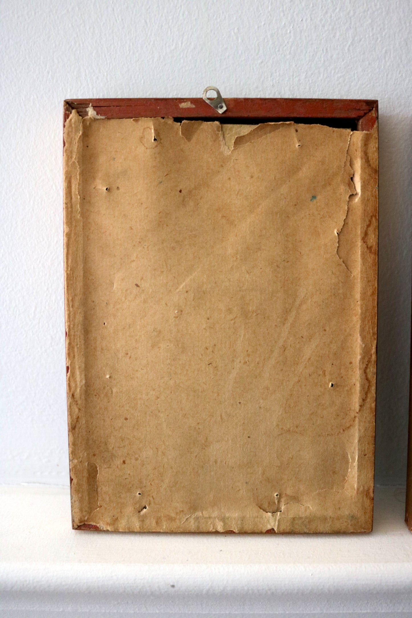 Vintage floral still life painting on glass