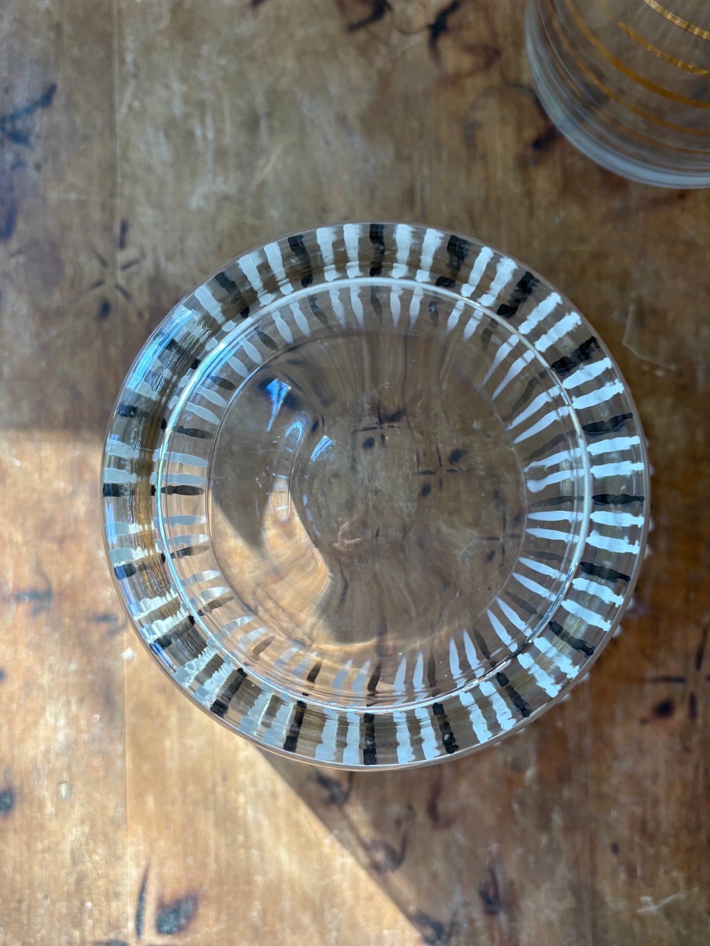 vintage mid century glass ice bucket