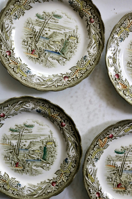 vintage Ridgway 'Heritage' plates of Rideau Canal Bytown (Ottawa)