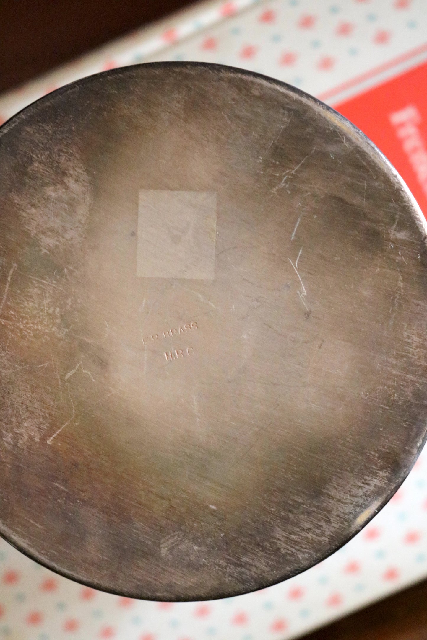 vintage silver plate HBC coffee canister tin