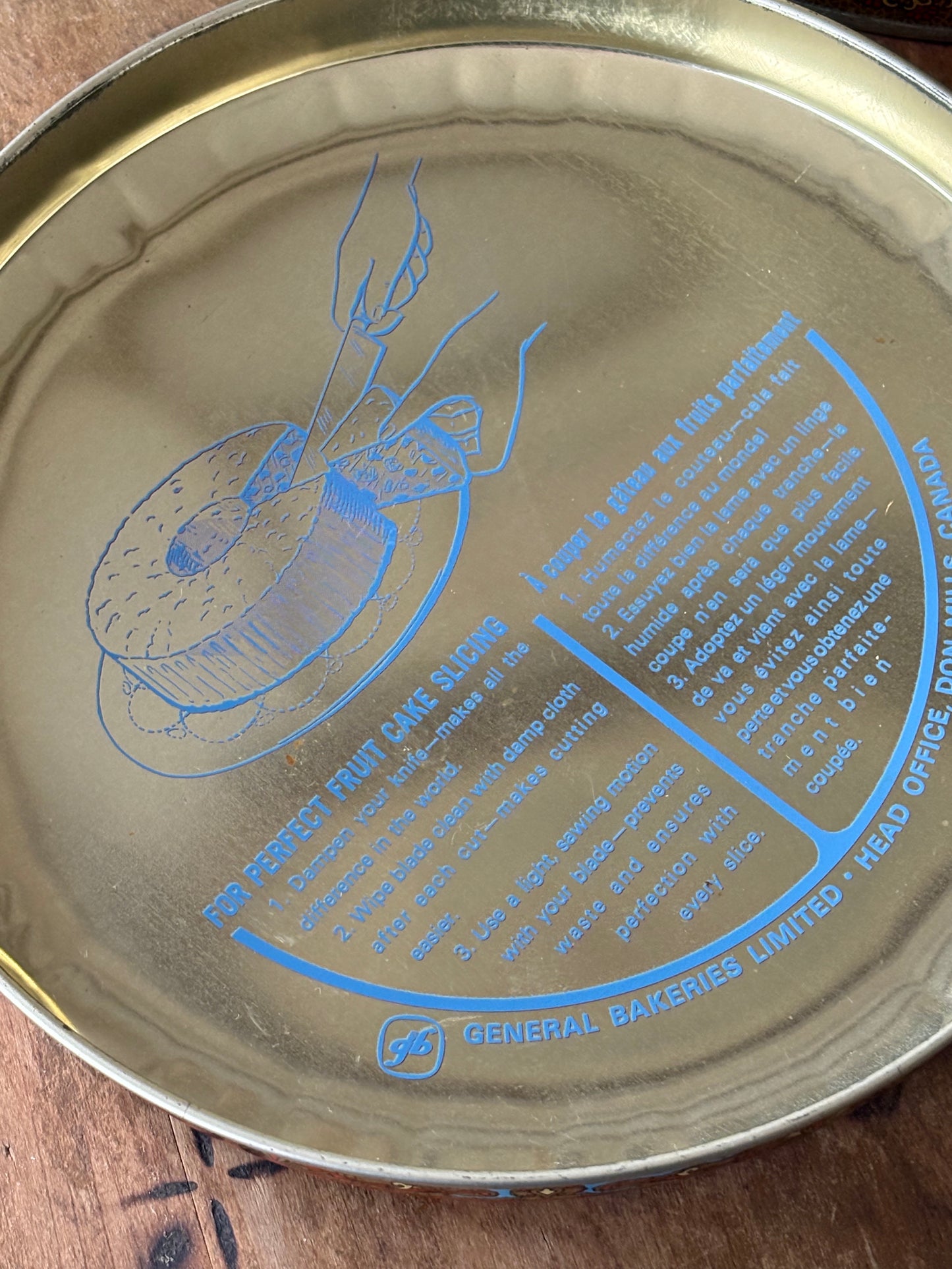 vintage wonder fruit cake tin from General Bakeries Ltd.