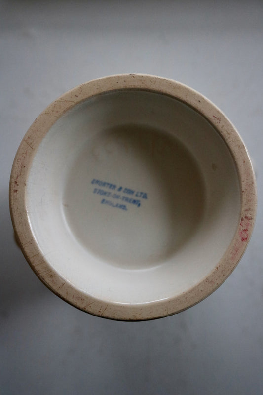 vintage English Shorter & Sons white flower vase