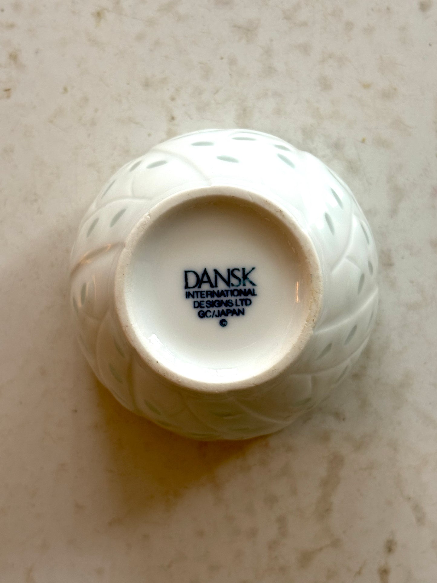 vintage Dansk 'willow light' porcelain candle holder designed by Gunnar Cyrén