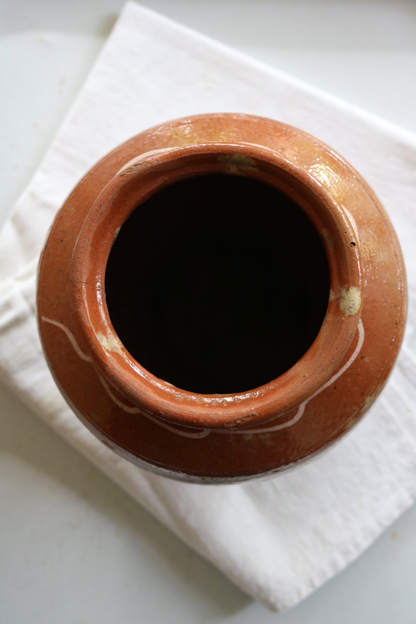 Antique European stoneware vase