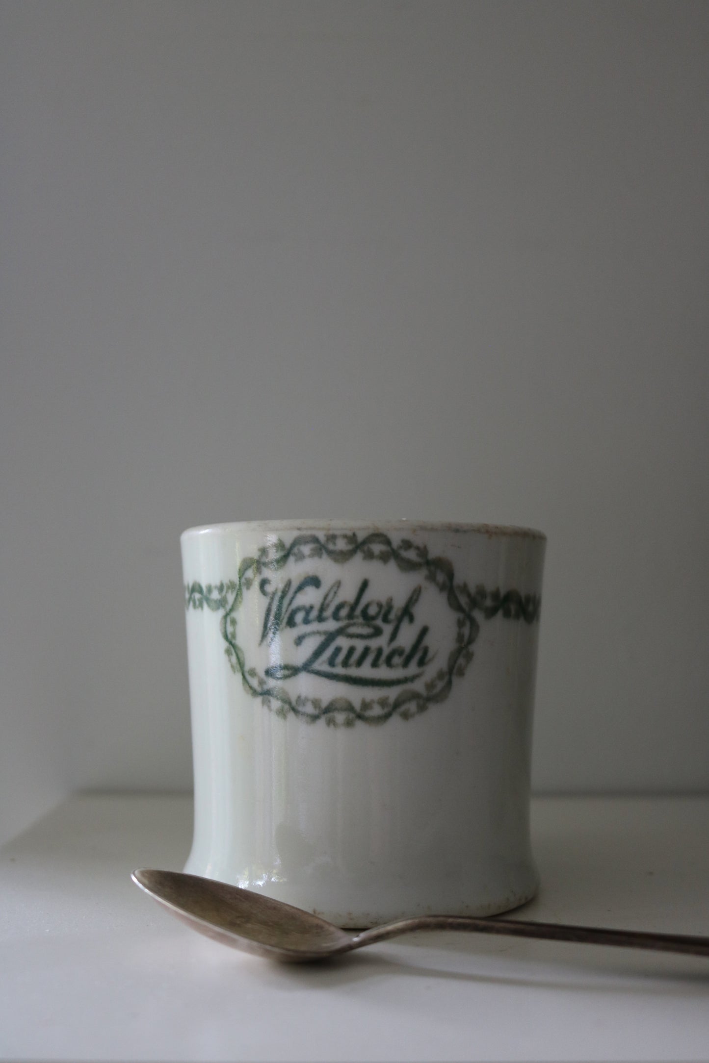 vintage ironstone restaurant ware "Waldorf Lunch" mug