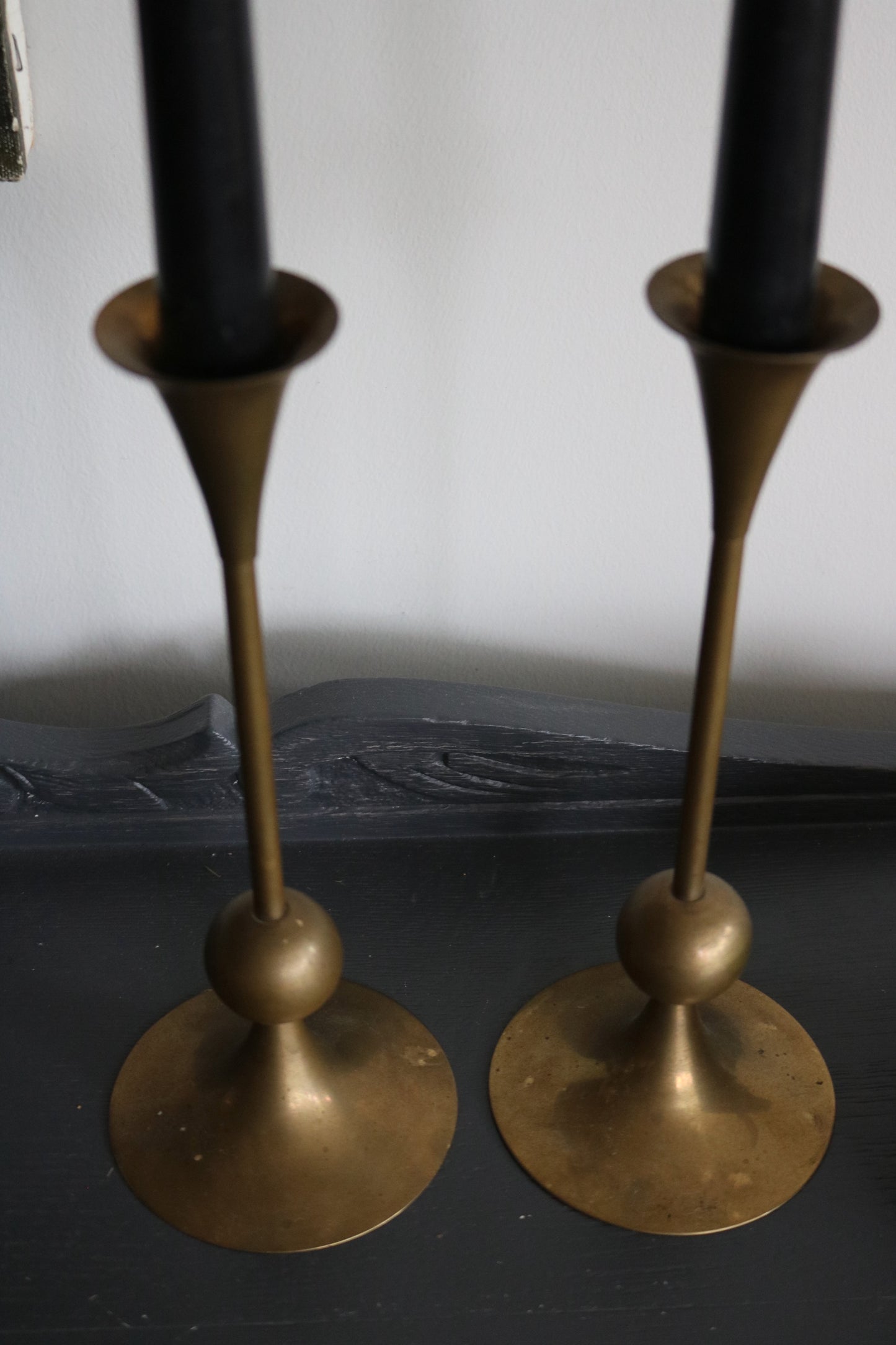 vintage brass candle sticks