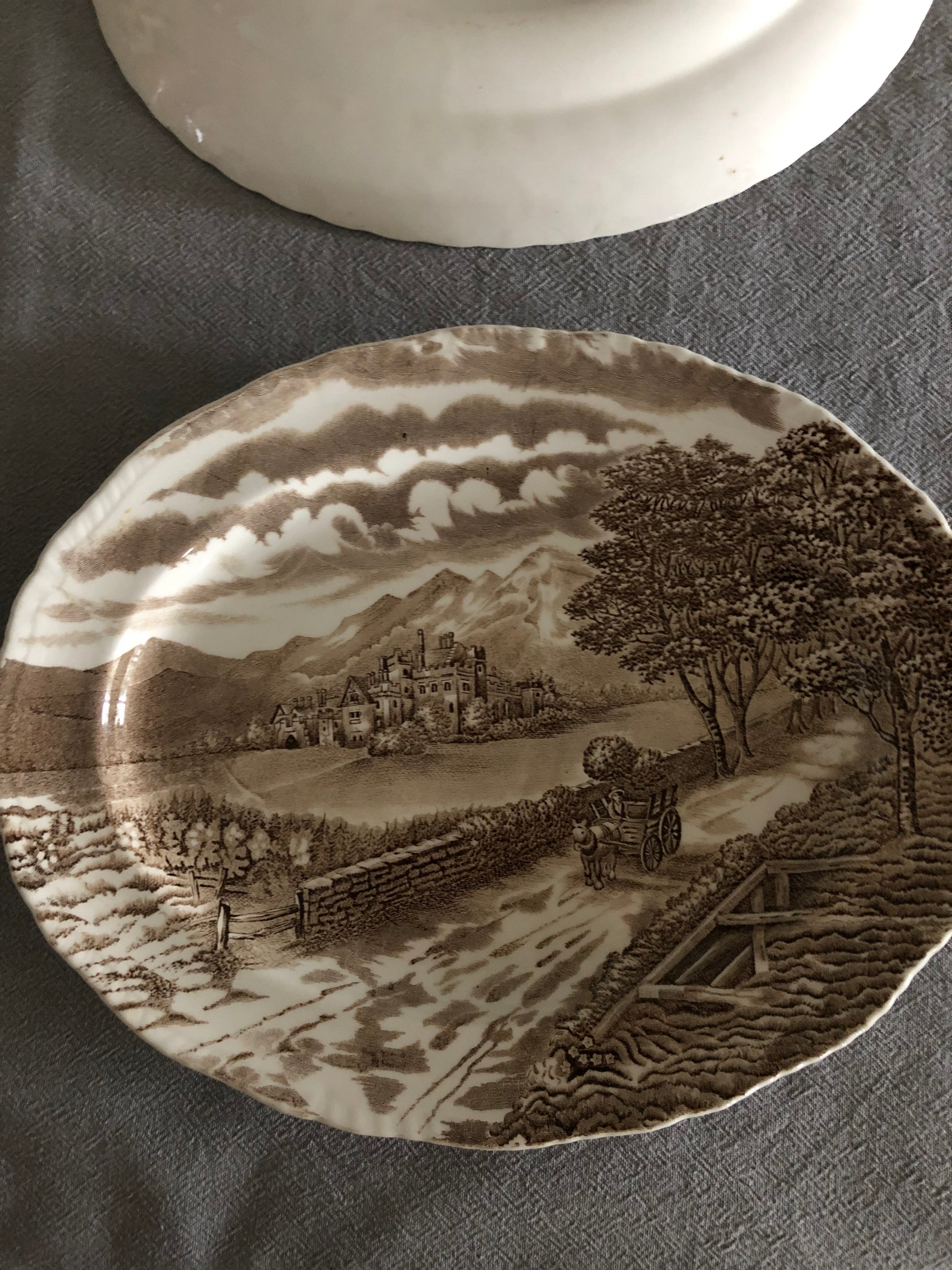 brown Wood & Sons Westmorland pattern English transferware platter