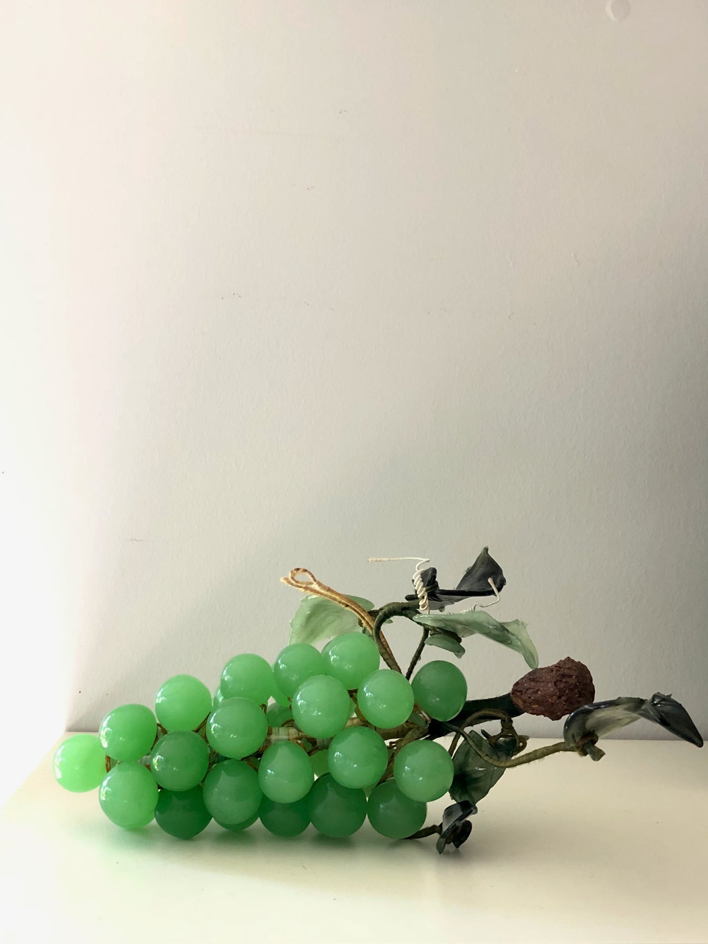 vintage green glass grapes