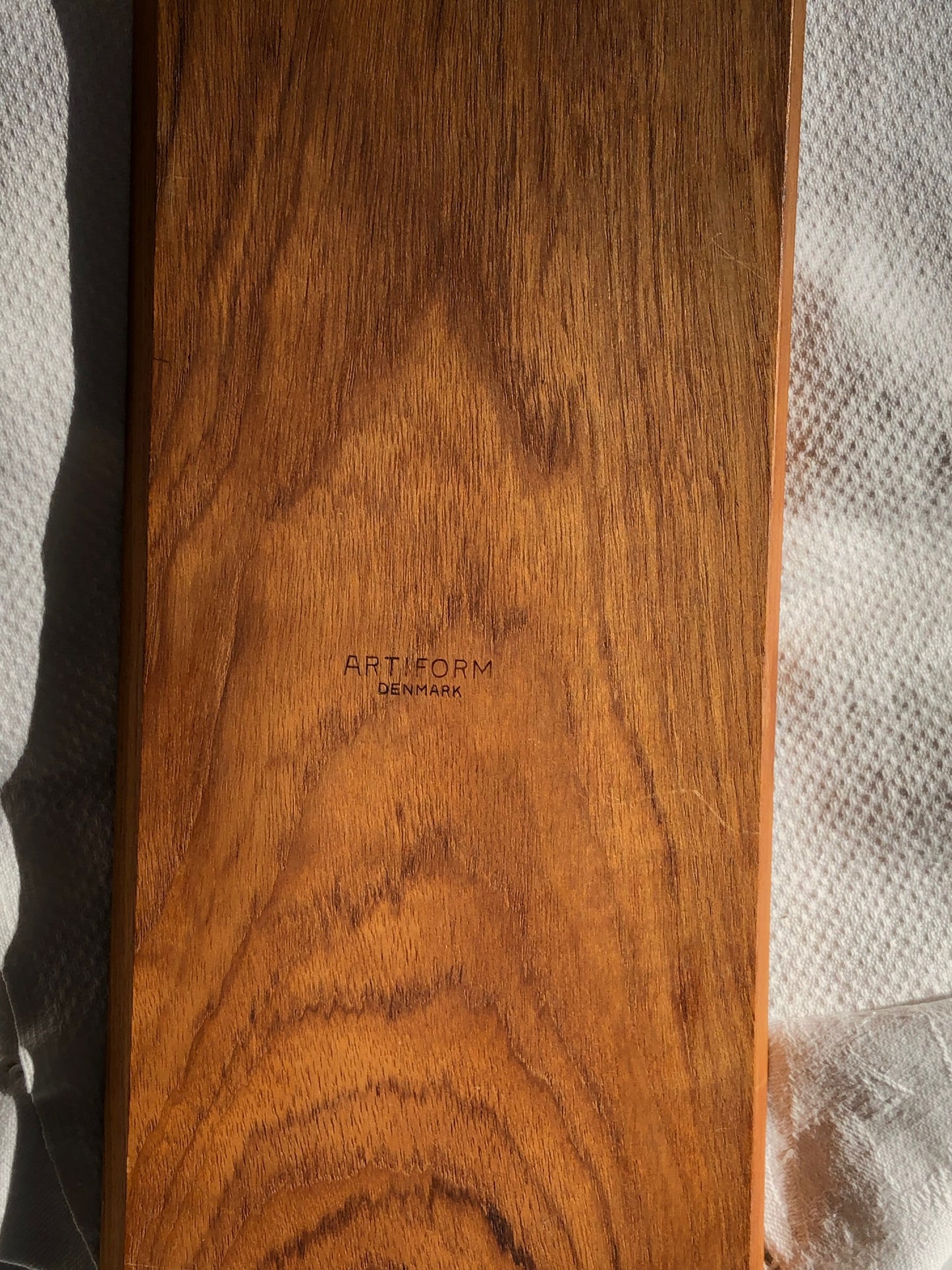 vintage Danish mid-century teak wood serving tray