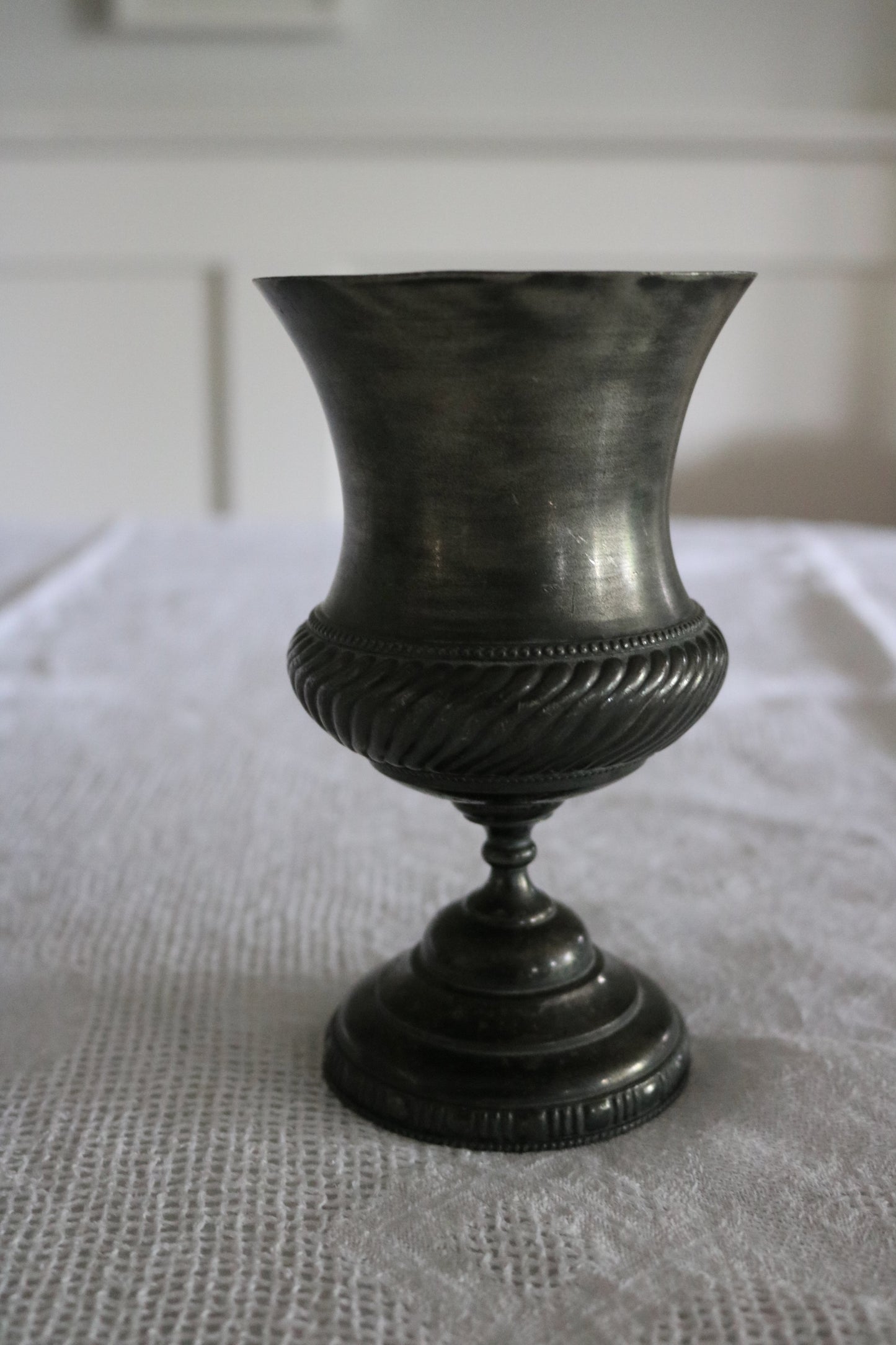 vintage metalware goblet