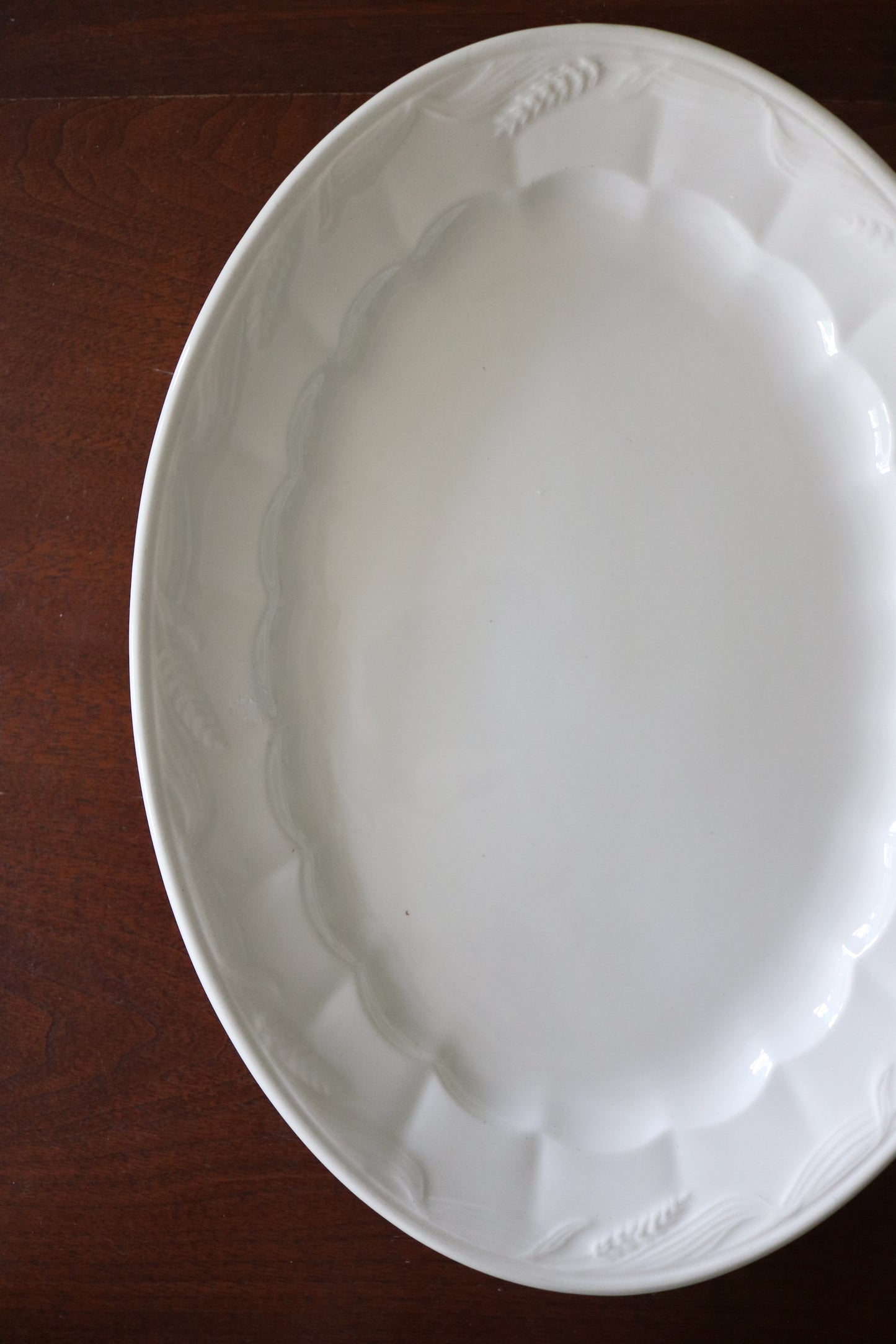 Antique English Staffordshire white ironstone platter