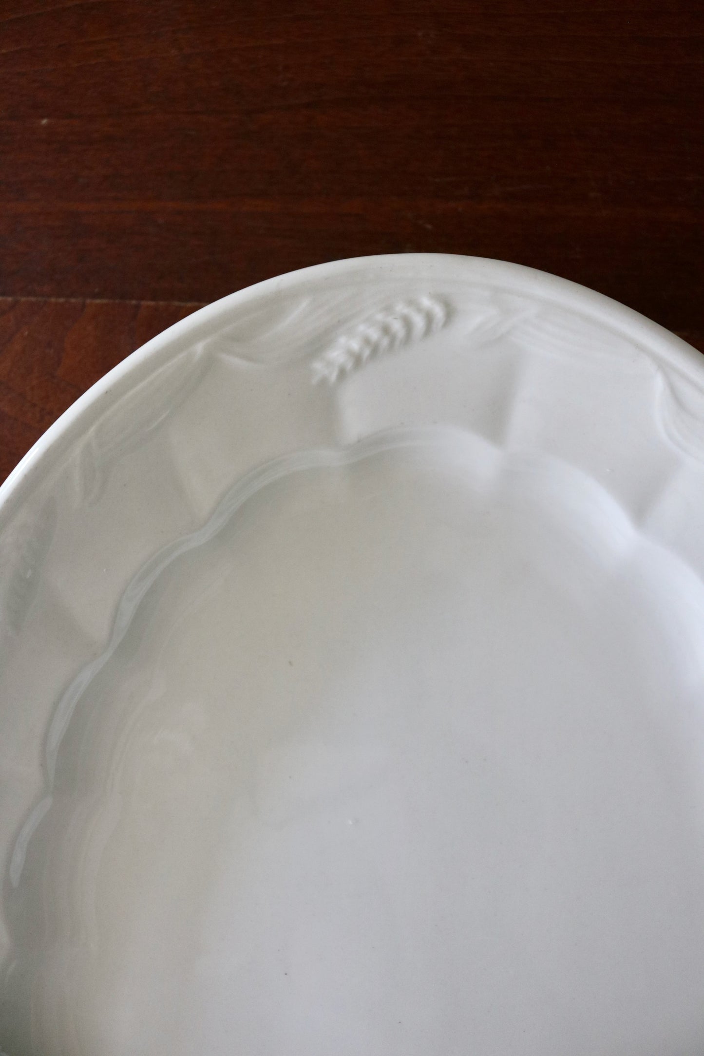 Antique English Staffordshire white ironstone platter