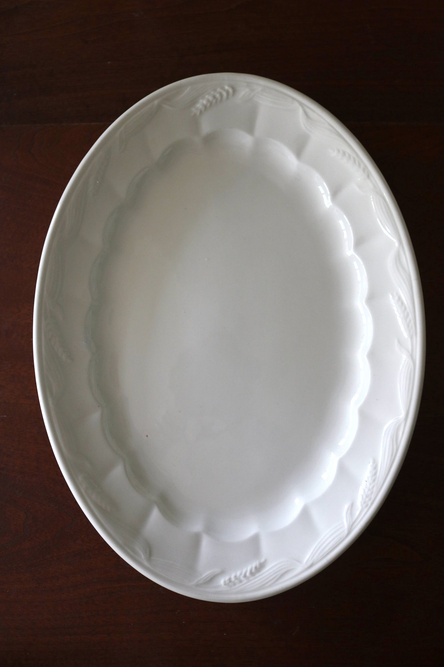 Antique English Staffordshire white ironstone platter