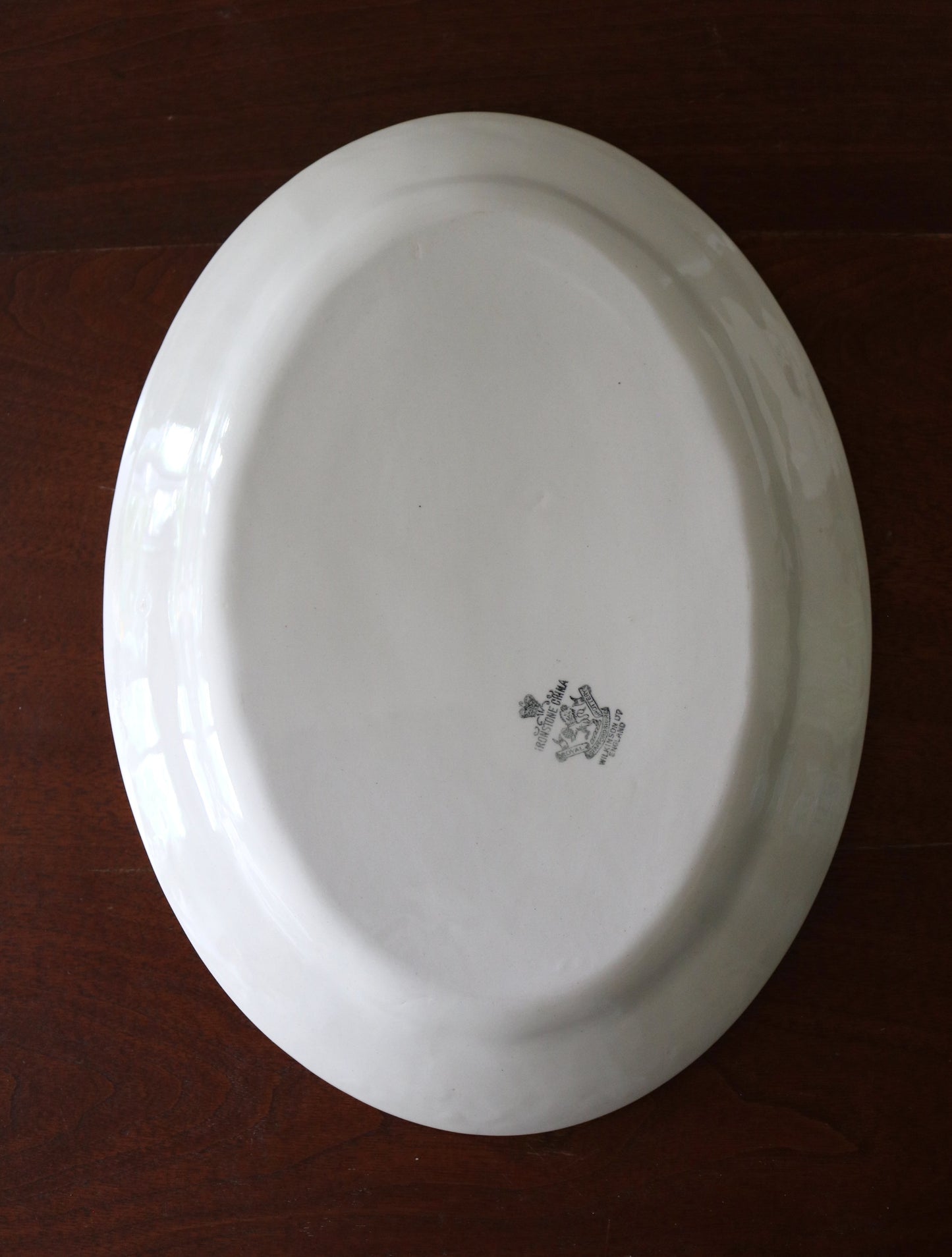 Antique English Staffordshire white ironstone platter