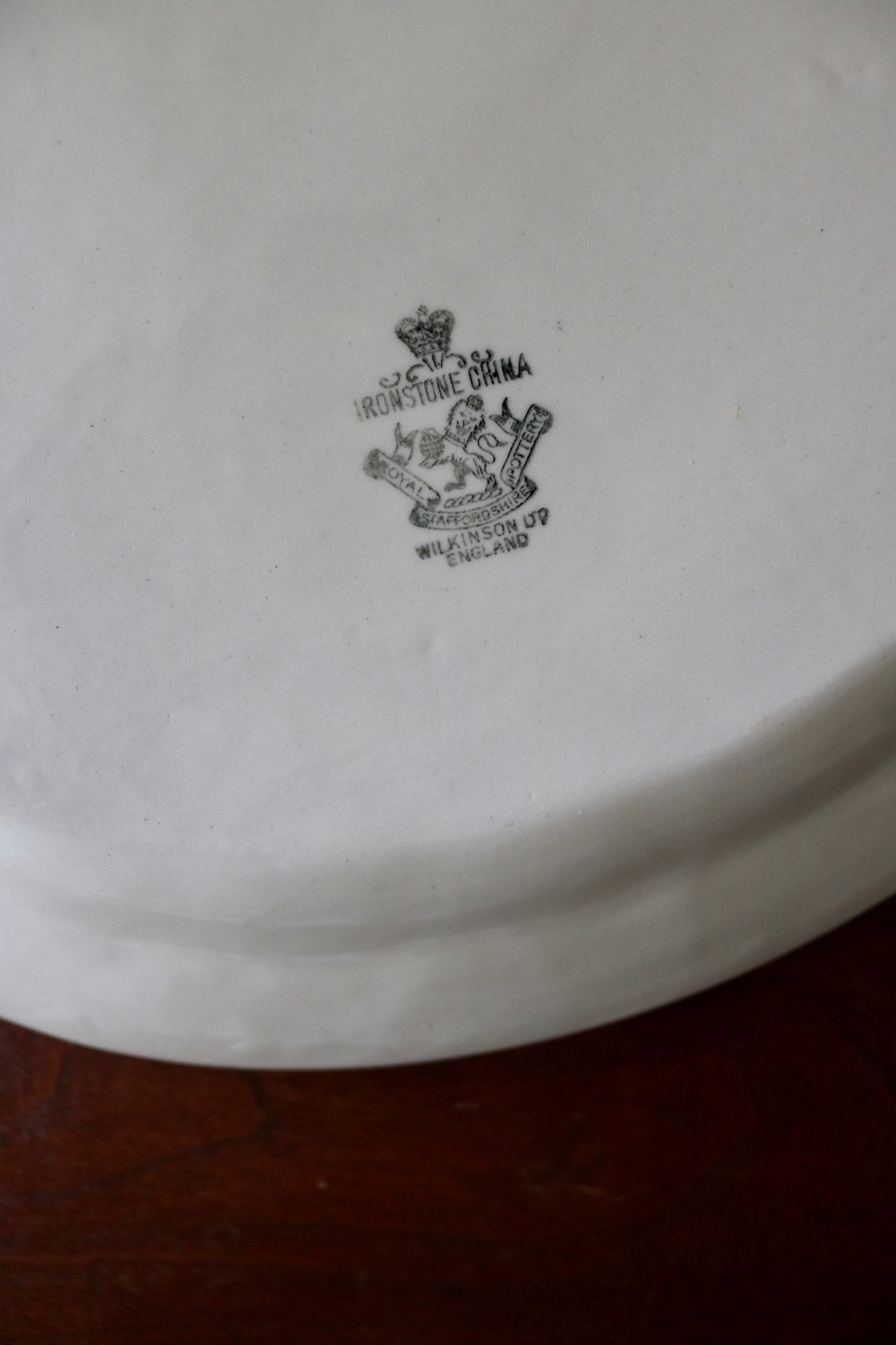 Antique English Staffordshire white ironstone platter