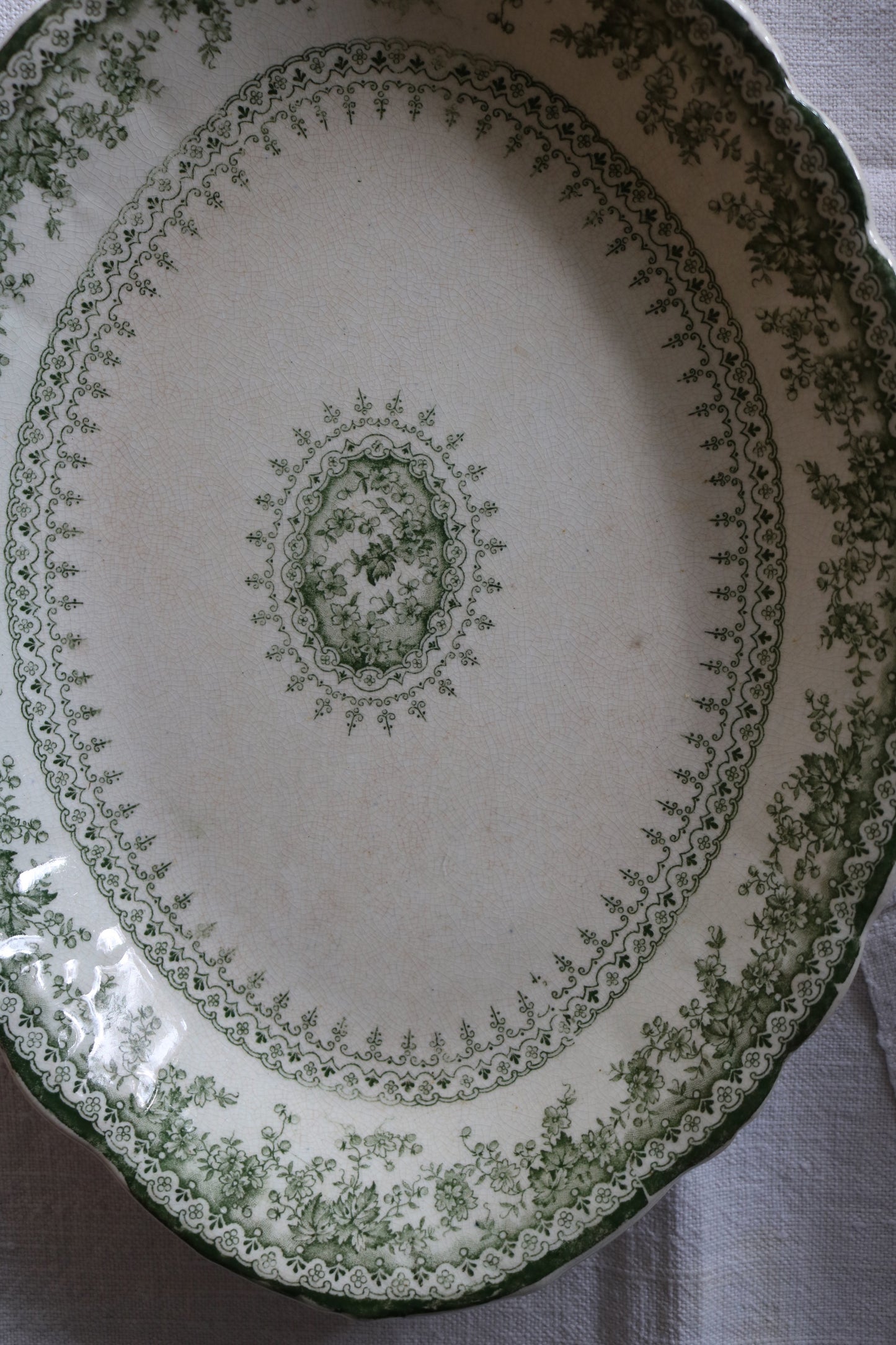 antique Burslem transfer pattern platter