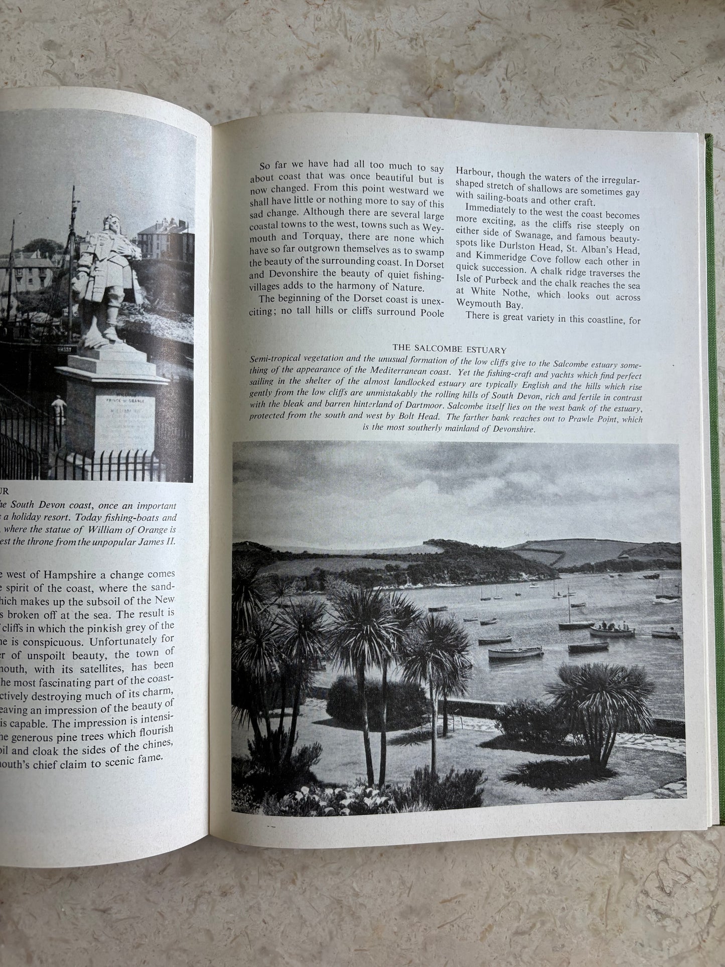 vintage green linen covered British book 'British Countryside in Colour'