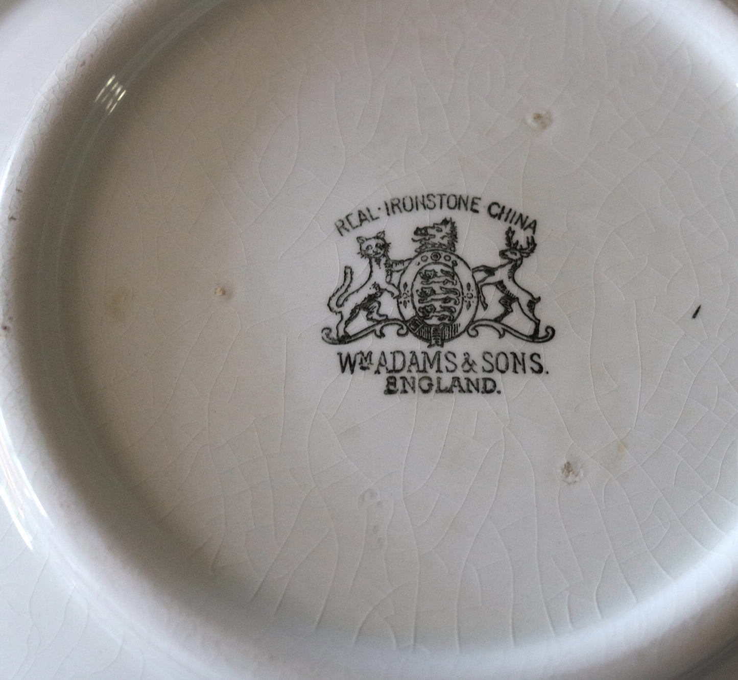 vintage English white ironstone basin