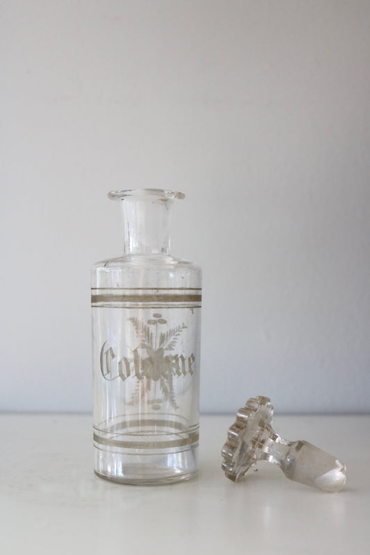 vintage cut glass perfume bottle