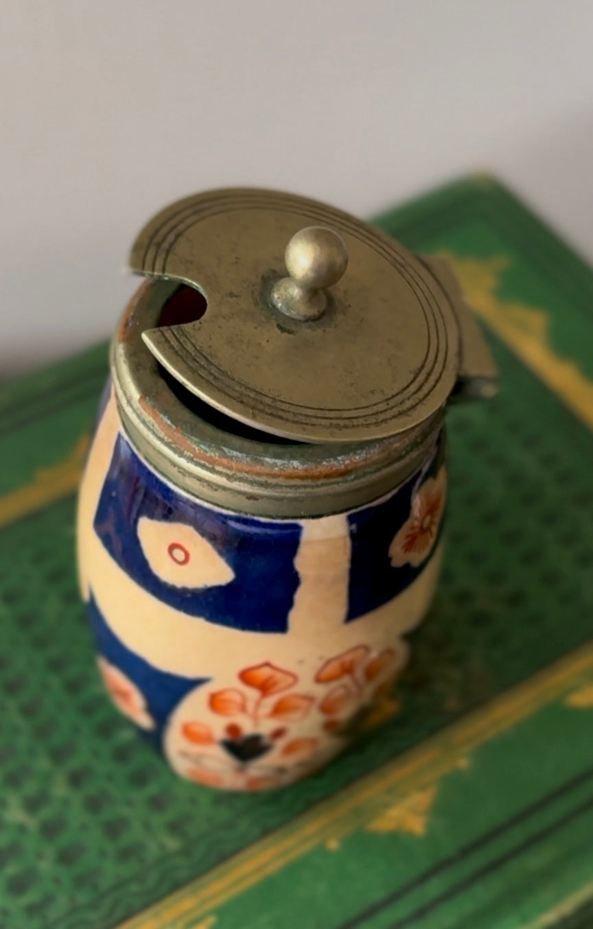 antique mustard condiment pot