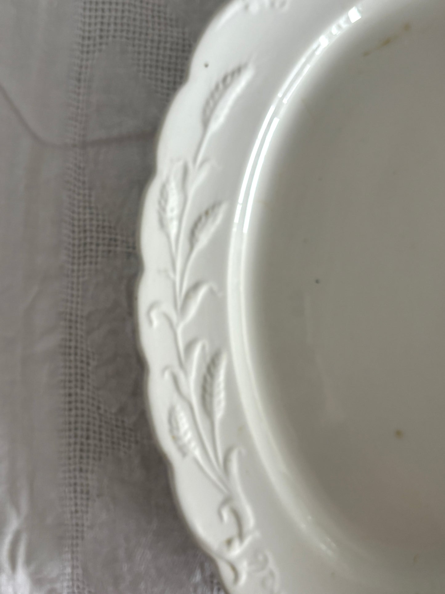 antique white Bishop & Stonier ironstone platter